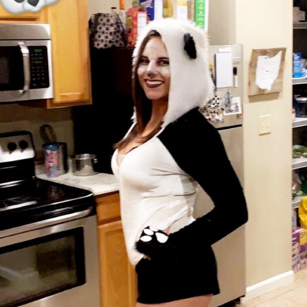 Halloween Panda Romper!